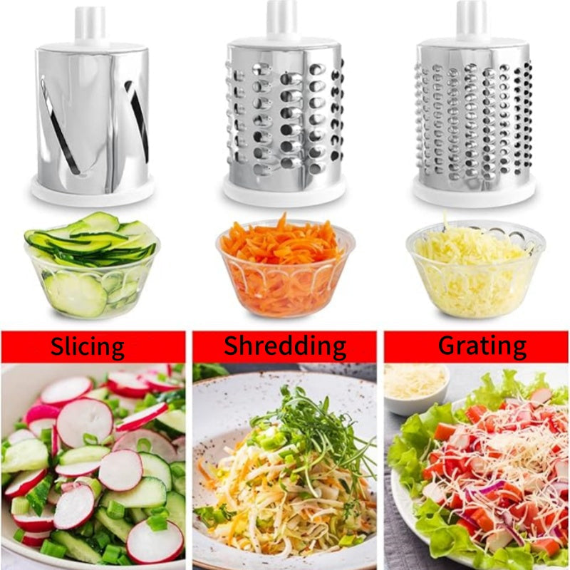 3-in-1 Rotary Cheese Grater – Effortless Food Preparation with Versatile Blades 2