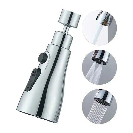 720° Rotatable Kitchen Faucet Spray Head – Versatile Three-Function Water Control 0