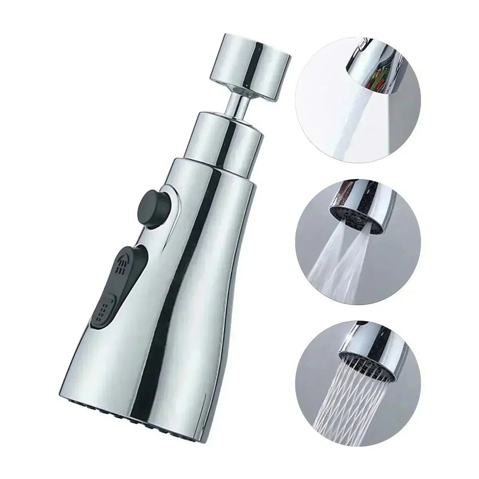 720° Rotatable Kitchen Faucet Spray Head – Versatile Three-Function Water Control 0