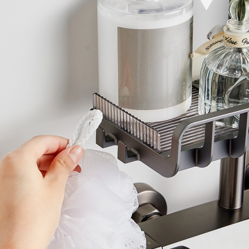 Adjustable Metal Shower Caddy – Effortless Shower Storage Solution 1