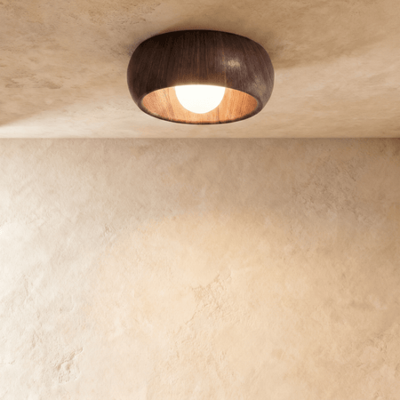 Aiko Flush Mount Ceiling Light – Warm Natural Illumination for Cozy Spaces 0
