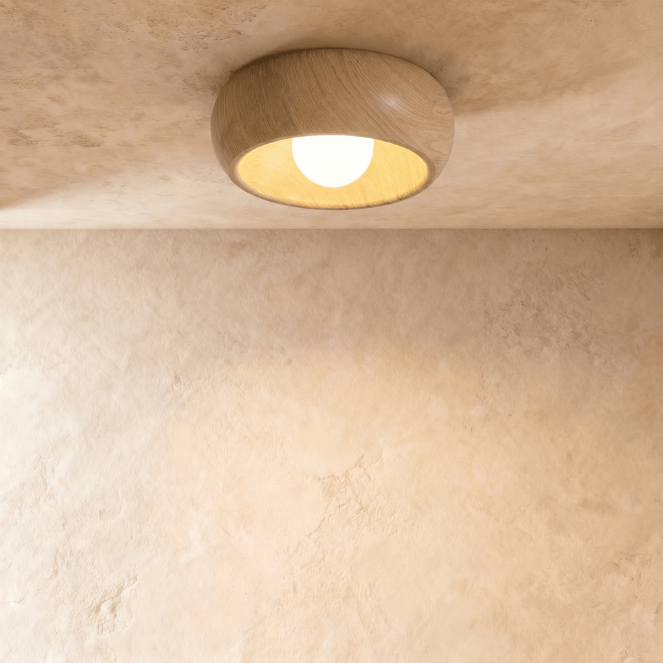 Aiko Flush Mount Ceiling Light – Warm Natural Illumination for Cozy Spaces 2