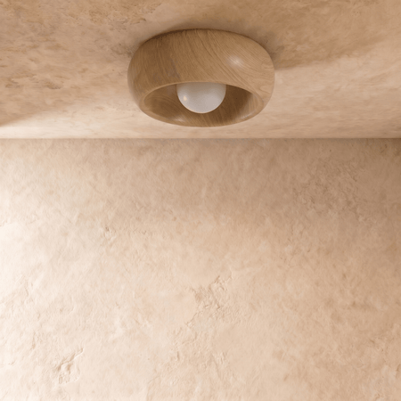 Aiko Flush Mount Ceiling Light – Warm Natural Illumination for Cozy Spaces 3