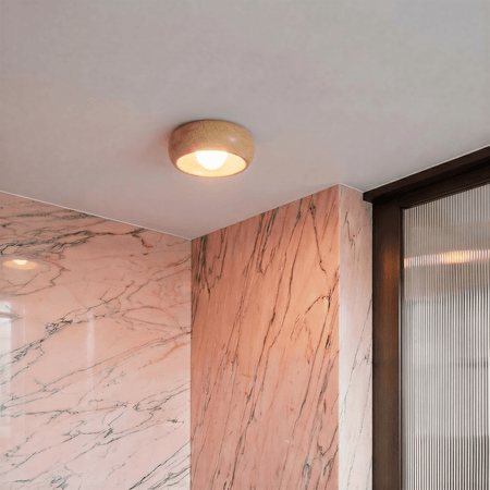 Aiko Flush Mount Ceiling Light – Warm Natural Illumination for Cozy Spaces 7