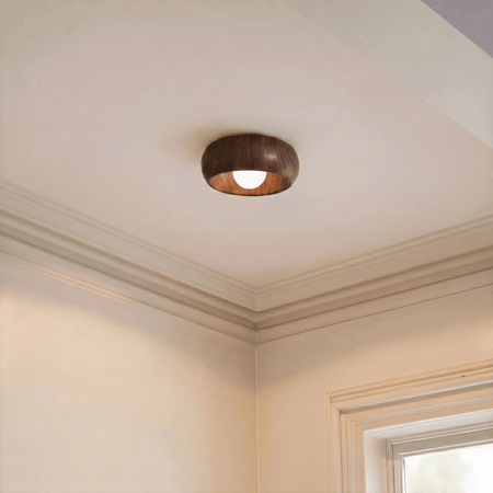 Aiko Flush Mount Ceiling Light – Warm Natural Illumination for Cozy Spaces 8