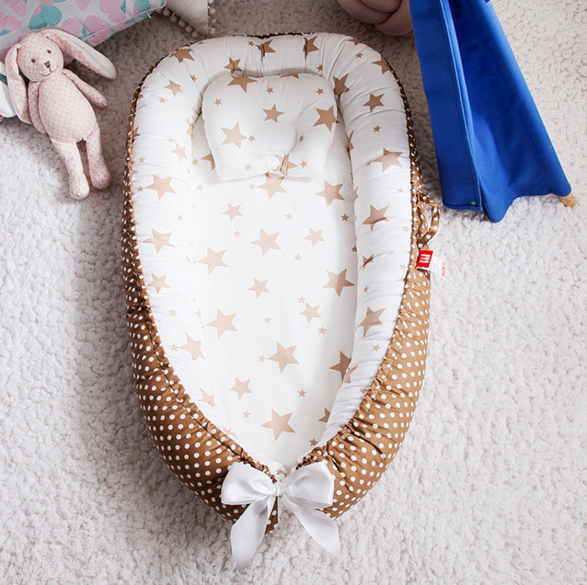 Baby Cocoon With Tie – Cozy Portable Infant Nest 0
