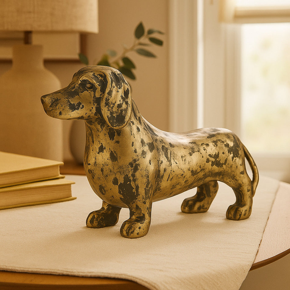 Charming Dachshund Dog Statue – Elegant Accent For Dog Lovers 0
