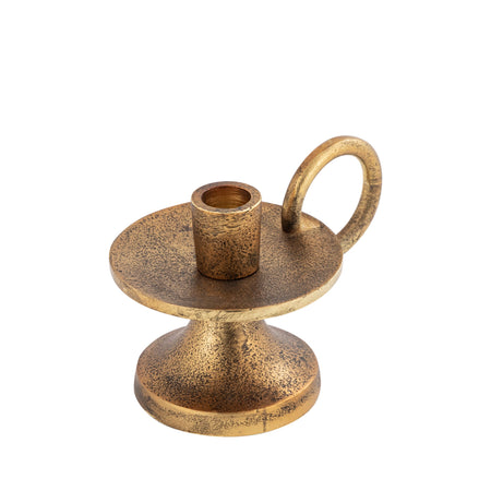Corby Short Taper Candle Holder Antique Brass – Timeless Elegance for Refined Spaces 2