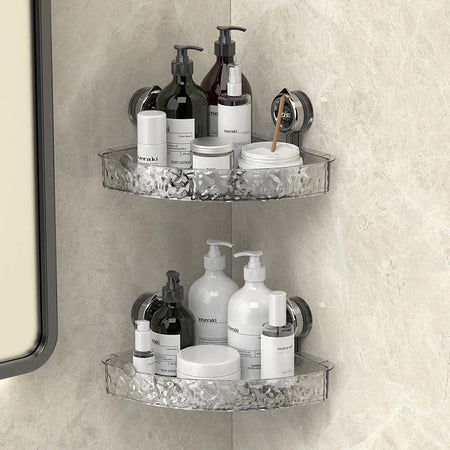 Corner Grip Suction Shelf – Maximize Bathroom Storage Effortlessly 7