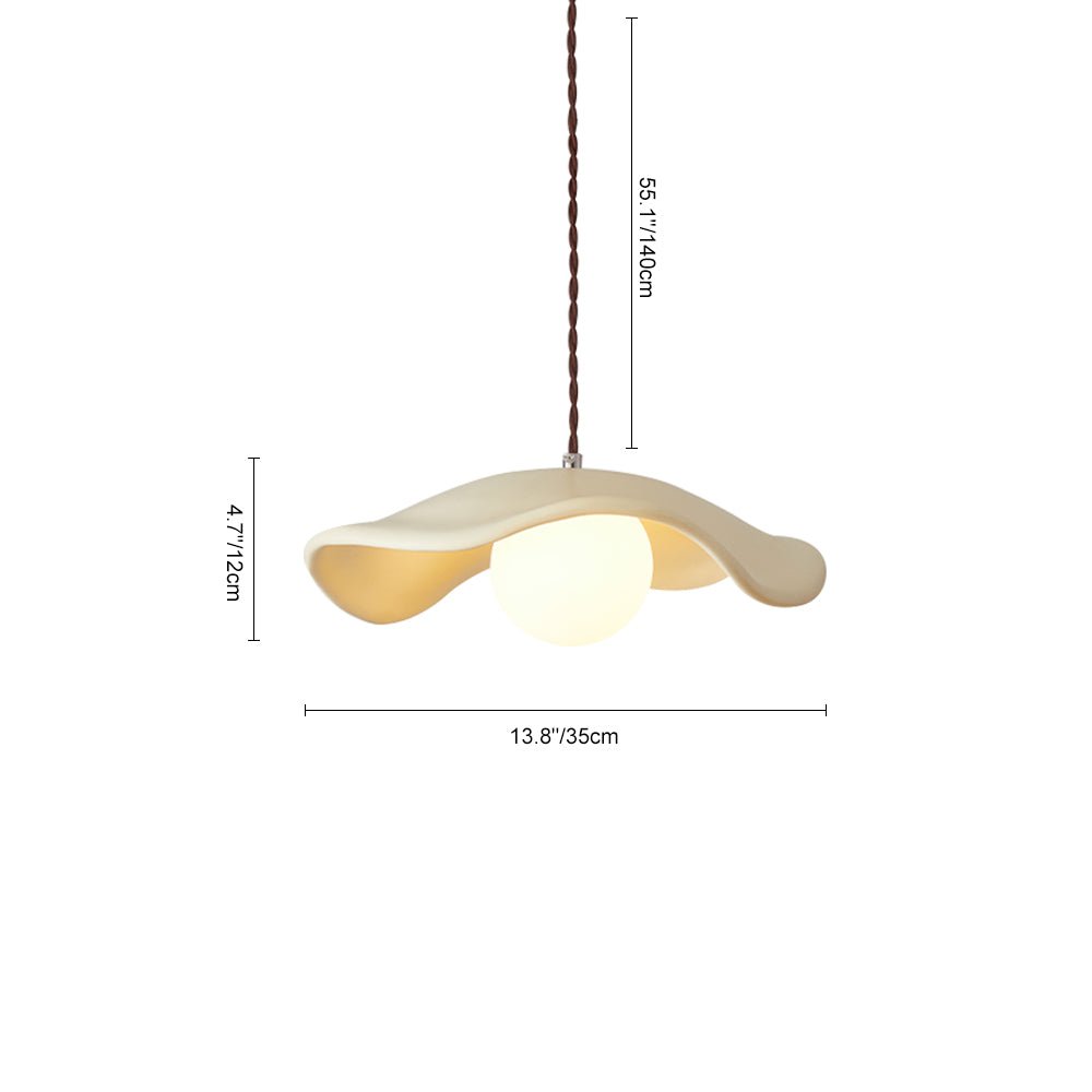 Curved Hat-Shade Ceramic Pendant Light – Vintage Elegance for Cozy Spaces 8