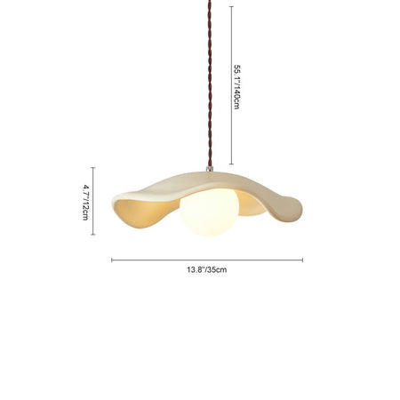 Curved Hat-Shade Ceramic Pendant Light – Vintage Elegance for Cozy Spaces 8