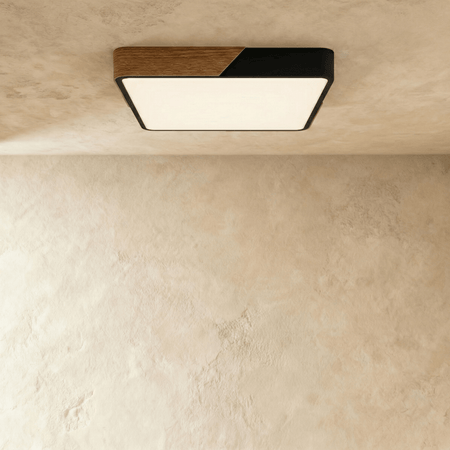 Delphi Flush Mount Ceiling Light – Elegant Wood and Metal Design 10