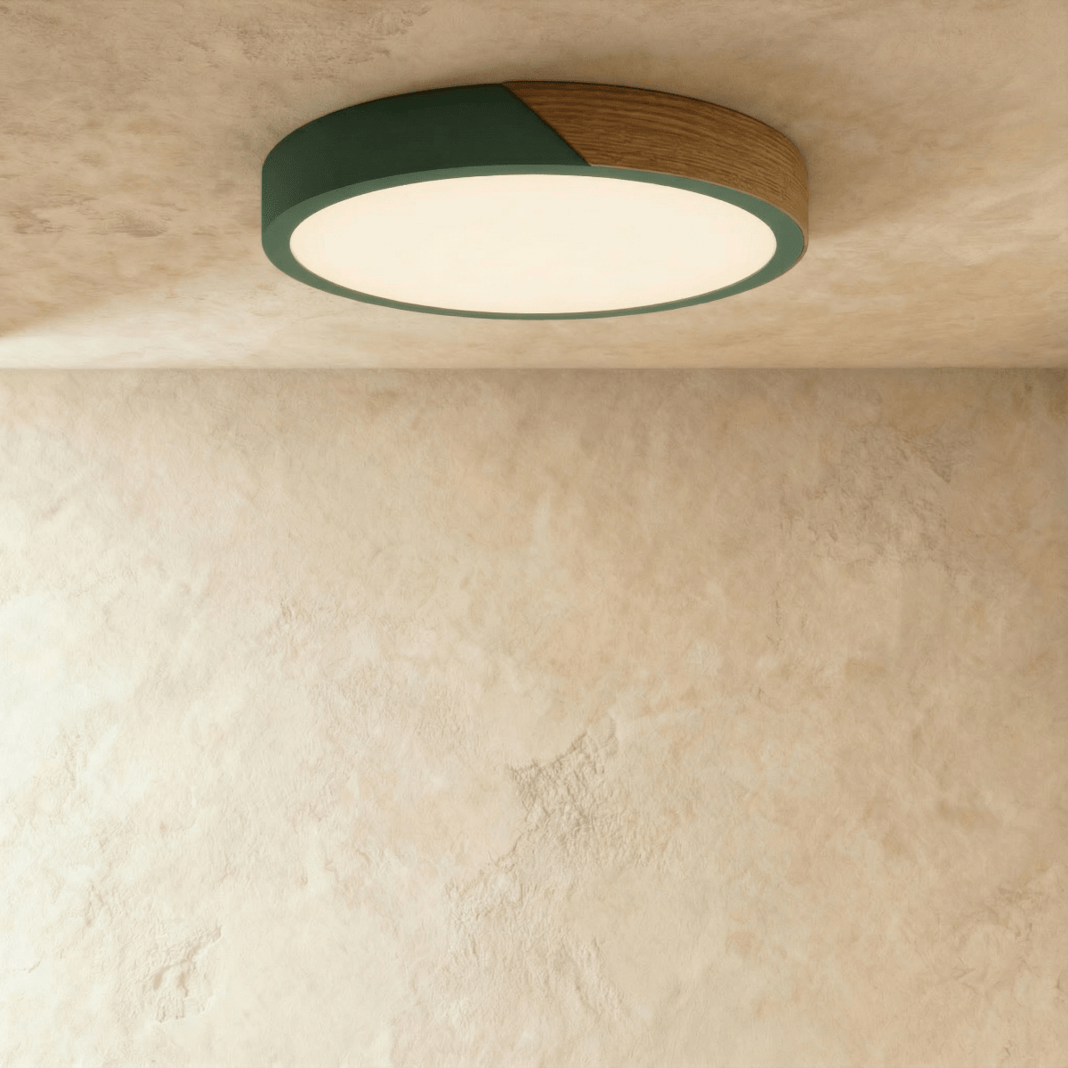 Delphi Flush Mount Ceiling Light – Elegant Wood and Metal Design 3