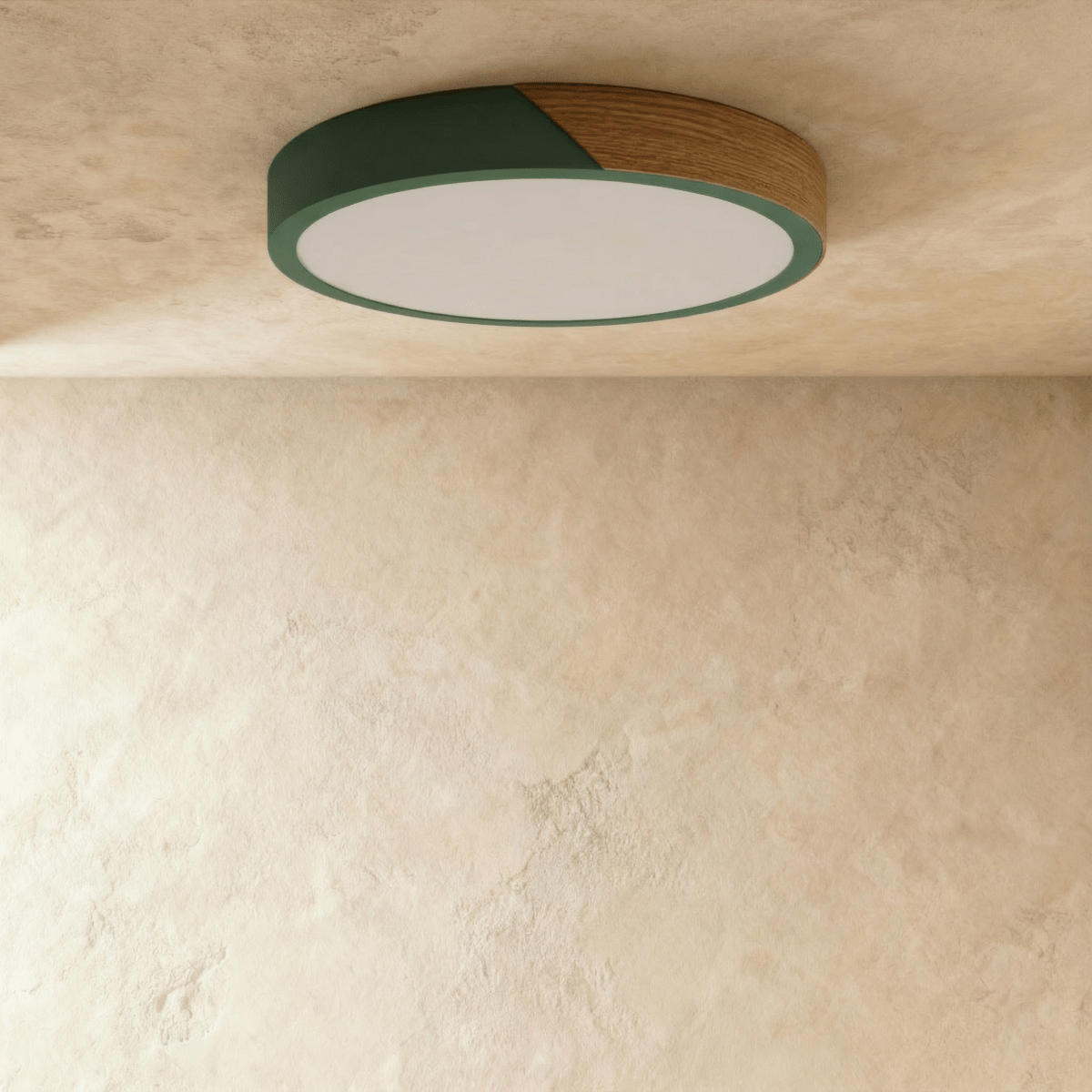 Delphi Flush Mount Ceiling Light – Elegant Wood and Metal Design 4