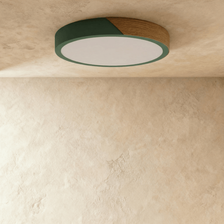 Delphi Flush Mount Ceiling Light – Elegant Wood and Metal Design 4