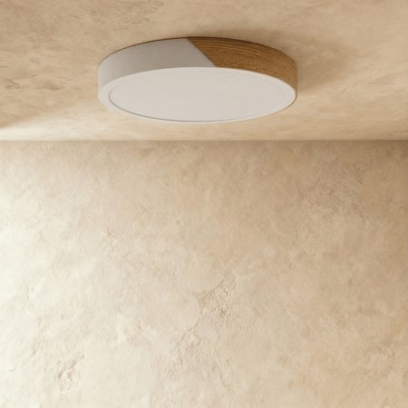 Delphi Flush Mount Ceiling Light – Elegant Wood and Metal Design 5