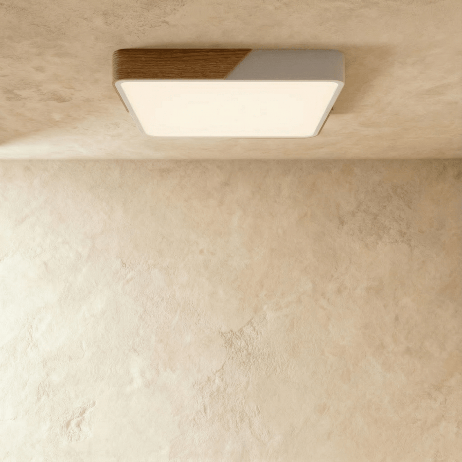 Delphi Flush Mount Ceiling Light – Elegant Wood and Metal Design 9
