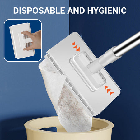 Disposable Dust Mop with Reusable Cloths – Effortless Cleaning for Any Surface 2