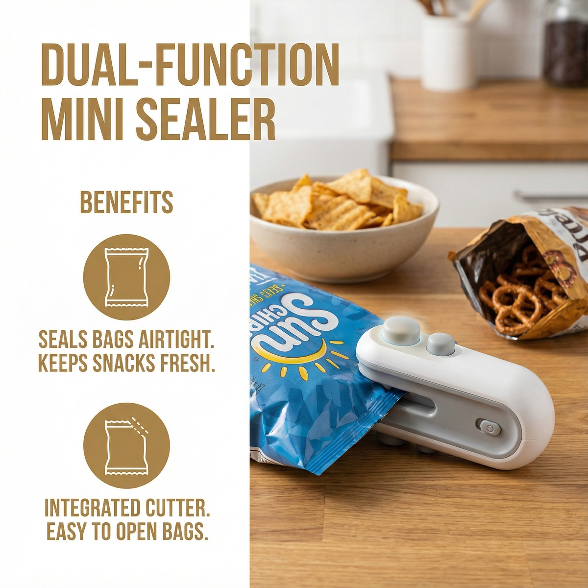 Dual-Function Mini Sealer – Effortless Food Preservation and Opening 1