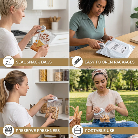 Dual-Function Mini Sealer – Effortless Food Preservation and Opening 3