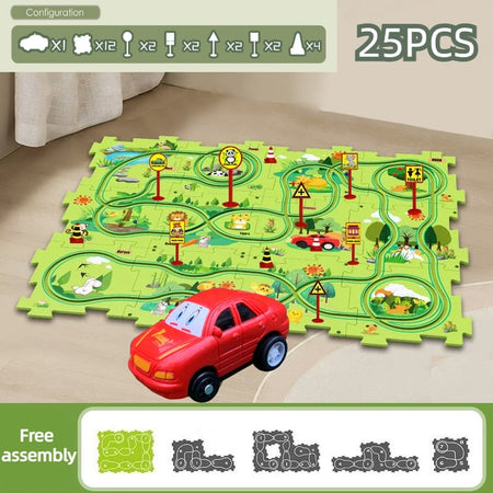 Educational Puzzle Track Car Set – Engaging Learning Adventures for Creative Minds 12