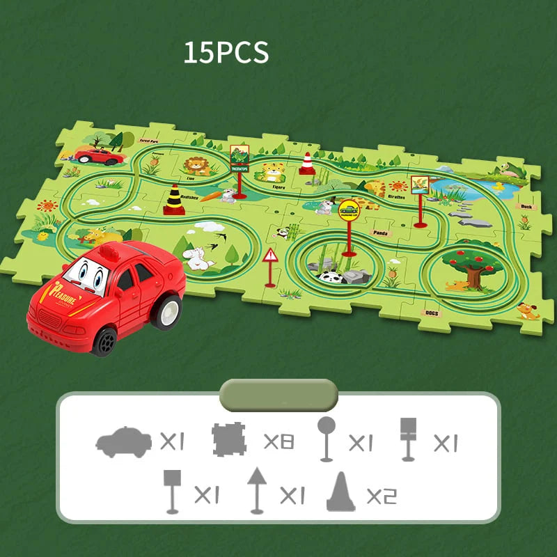 Educational Puzzle Track Car Set – Engaging Learning Adventures for Creative Minds 13