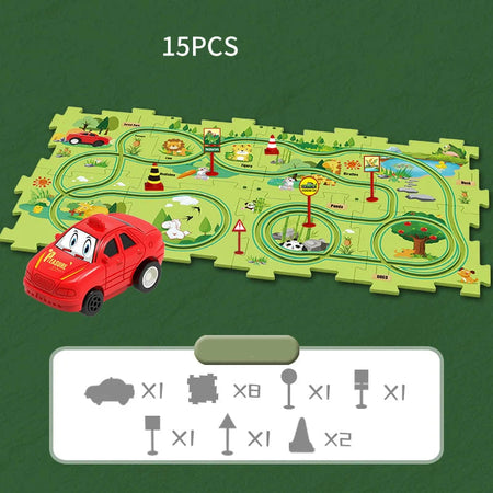 Educational Puzzle Track Car Set – Engaging Learning Adventures for Creative Minds 13