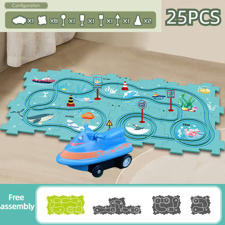 Educational Puzzle Track Car Set – Engaging Learning Adventures for Creative Minds 15