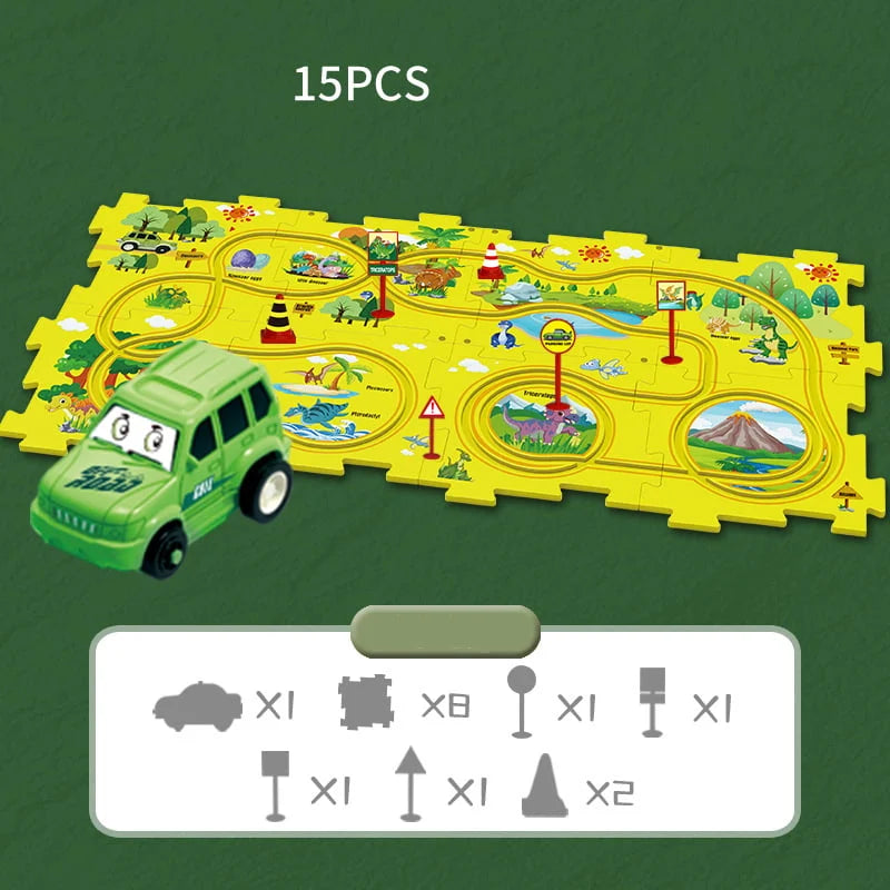 Educational Puzzle Track Car Set – Engaging Learning Adventures for Creative Minds 16
