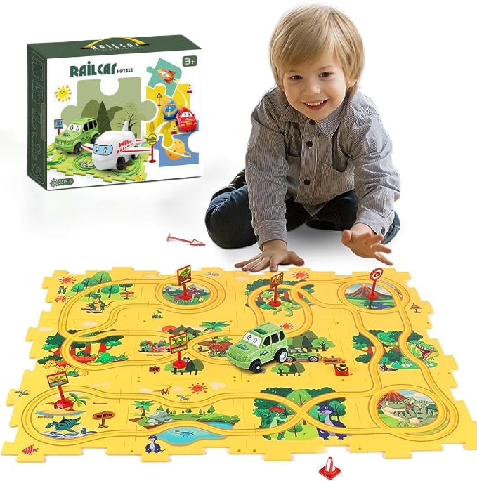 Educational Puzzle Track Car Set – Engaging Learning Adventures for Creative Minds 3