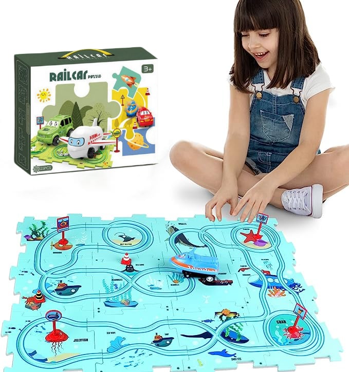 Educational Puzzle Track Car Set – Engaging Learning Adventures for Creative Minds 6
