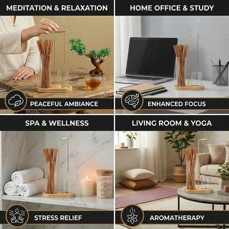 Elegant 2-in-1 Incense Holder Set – Soothing Aromatherapy for Serenity 3