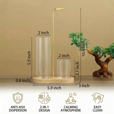Elegant 2-in-1 Incense Holder Set – Soothing Aromatherapy for Serenity 4