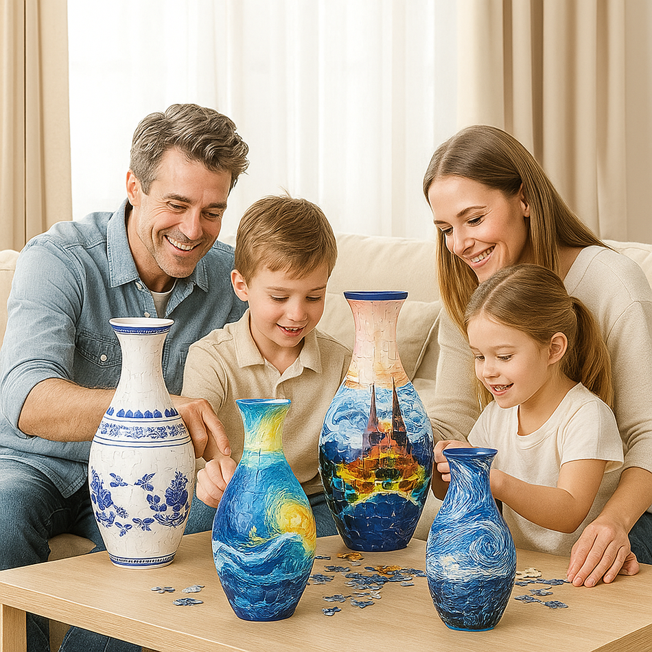 Elegant 3D Puzzle Flower Vase – Creative Artistry for Vibrant Décor 0