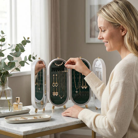Elegant Jewelry Box With Mirror – Effortless Organization For Your Treasures 1