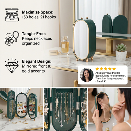 Elegant Jewelry Box With Mirror – Effortless Organization For Your Treasures 3