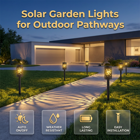 Elegant Solar Garden Lights Set – Enchanting Warm Glow for Your Outdoor Spaces 1