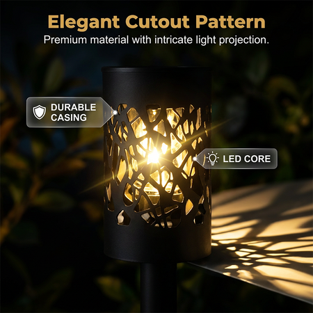 Elegant Solar Garden Lights Set – Enchanting Warm Glow for Your Outdoor Spaces 3