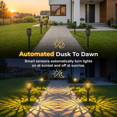 Elegant Solar Garden Lights Set – Enchanting Warm Glow for Your Outdoor Spaces 6