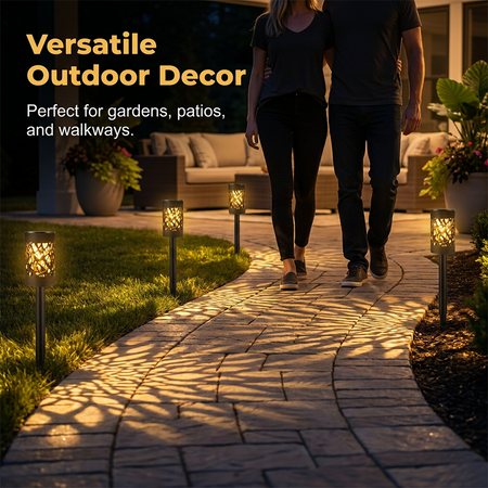 Elegant Solar Garden Lights Set – Enchanting Warm Glow for Your Outdoor Spaces 8
