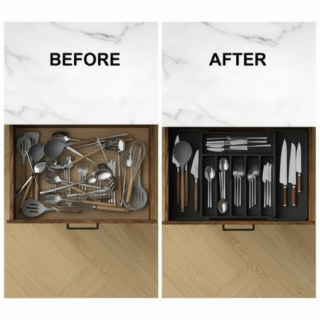 Extendable Kitchen Cutlery Organizer – Effortless Storage For Your Utensils 2