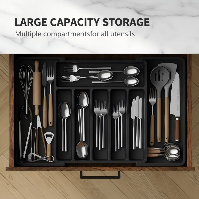 Extendable Kitchen Cutlery Organizer – Effortless Storage For Your Utensils 4
