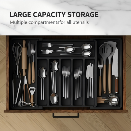Extendable Kitchen Cutlery Organizer – Effortless Storage For Your Utensils 4