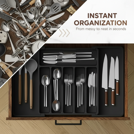 Extendable Kitchen Cutlery Organizer – Effortless Storage For Your Utensils 5