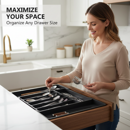 Extendable Kitchen Cutlery Organizer – Effortless Storage For Your Utensils 7