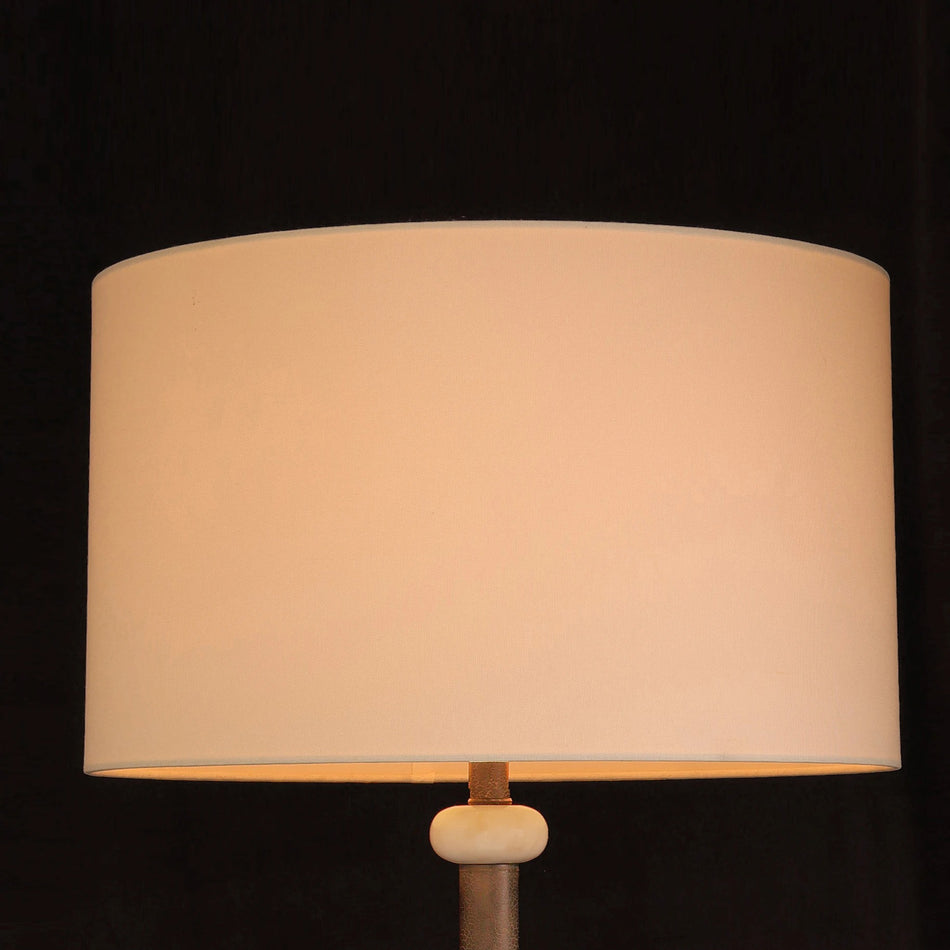 Floor lamp with metal stand