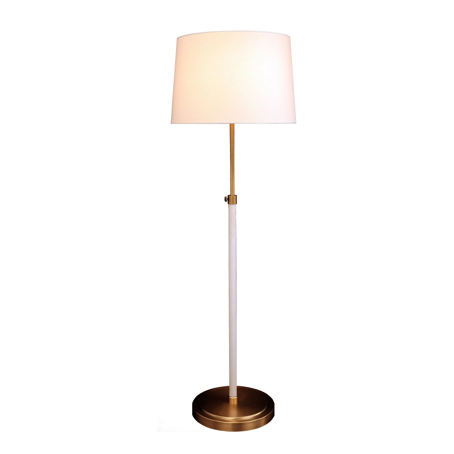 Floor lamp with textured stand