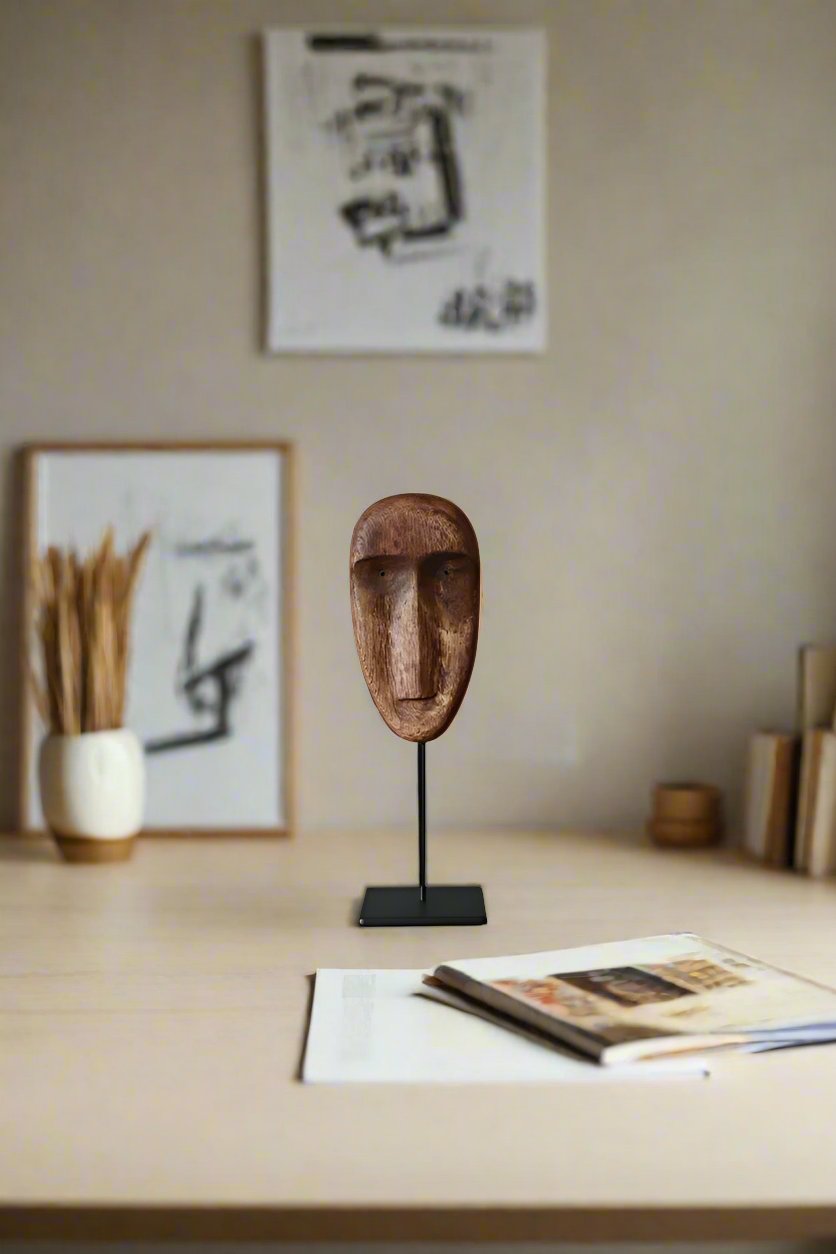 Handcrafted African Wood Sculpture – Unique Art Piece For Elegant Decor 0