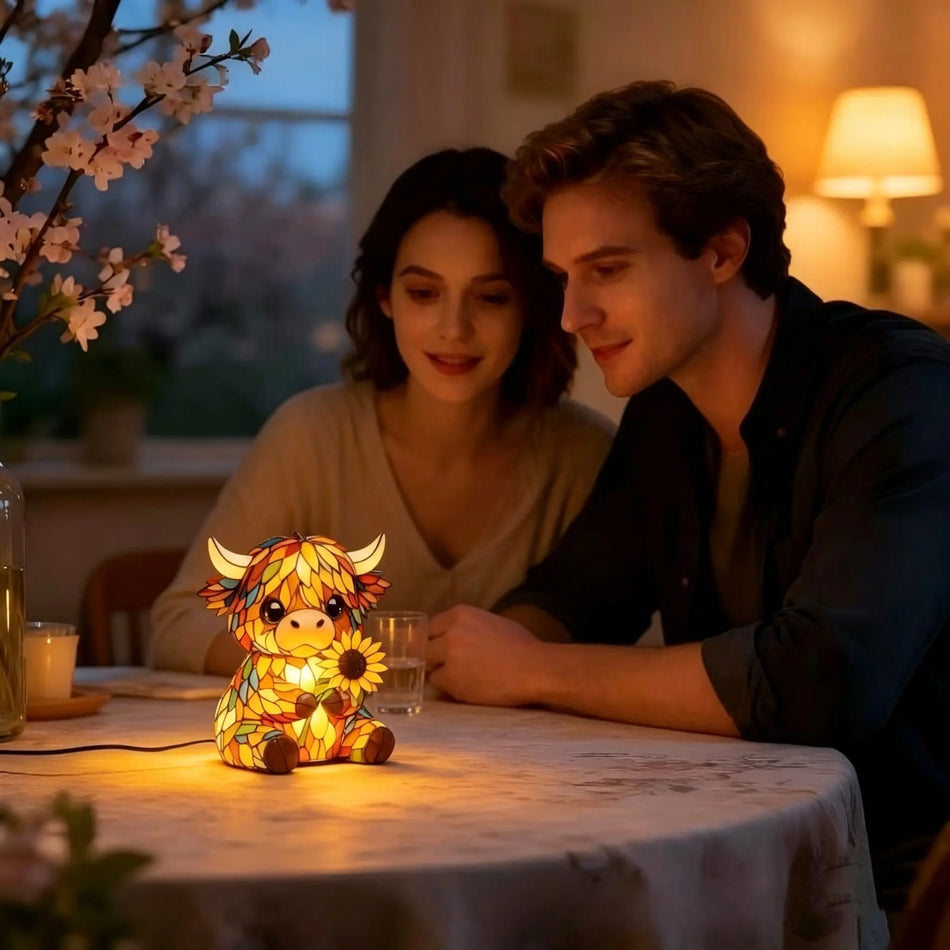 Highland Cow LED Night Light – Cozy Warm Glow for Sweet Dreams 0