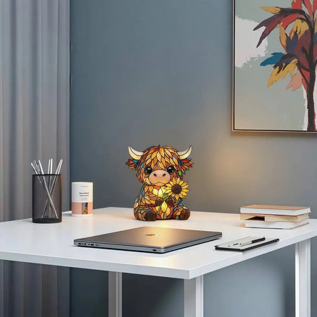 Highland Cow LED Night Light – Cozy Warm Glow for Sweet Dreams 3